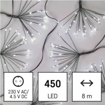 Emos D3AC10 LED světelný řetěz svítící trsy nano 8 m vnitřní studená bílá časovač