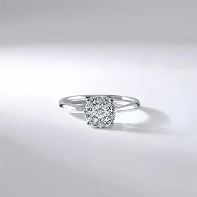 Lillian Vassago Zásnubní briliantový Prsten v bílém zlatě LLV59 DR174W