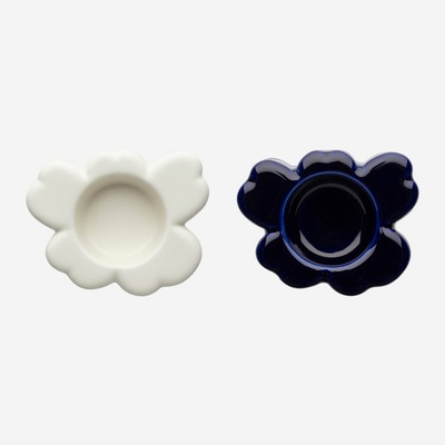 Marimekko Svietnik Unikko biely modrý sada 2ks