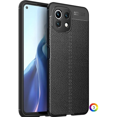 Xiaomi Mi 11 Lite 4G / 5G Удароустойчив Litchi Skin Калъф и Протектор