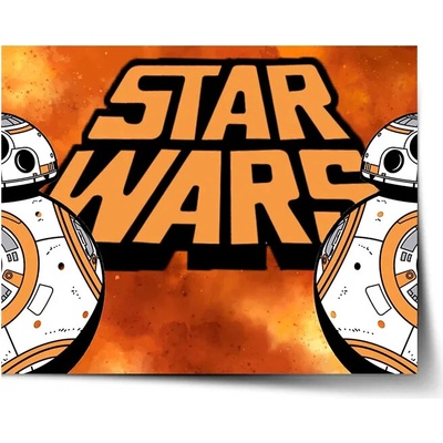 Sablio Plagát Star Wars Ohnivé pozadie - 90x60 cm