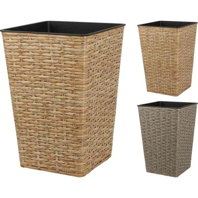 PROGARDEN Květináč čtvercový 24 x 35 cm polyratan hnědá KO-VM3000080hned – Hledejceny.cz