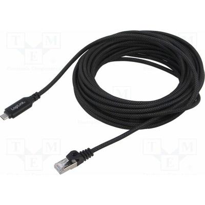 Logilink CU0416 USB 3.2 Gen 1 RJ45 vidlice USB C vidlicee niklovaný 10m