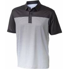 Backtee Mens Striped Polo Black