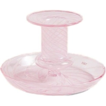 Hay Свещник за класическа свещ Flare Stripe S розов (AB392-A934)