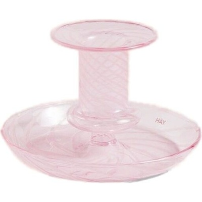 Hay Свещник за класическа свещ Flare Stripe S розов (AB392-A934)