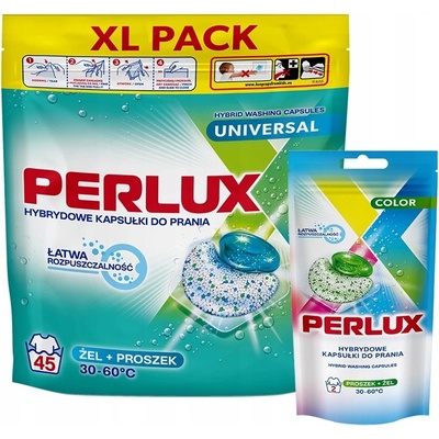 Perlux Univerzálne pracie kapsule + color 45+2 PD gél + prášok v jednom
