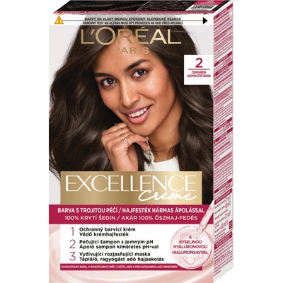 L'Oréal Paris Excellence farba na vlasy 2 Čiernohnedá