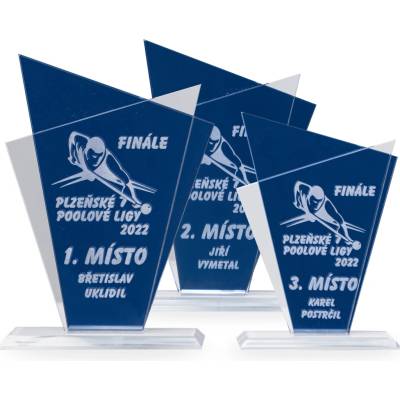 Skleněná plaketa s laserovým gravírováním 125x175mm