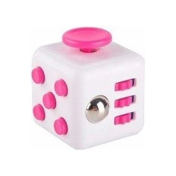Mizoo Fidget Cube antistresová kostka bílorůžový