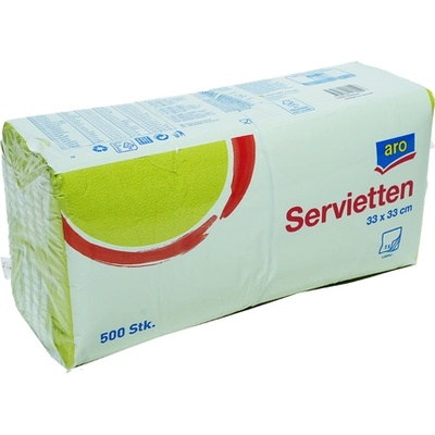 aro Салфетки светлозелени 33x33см 500бр