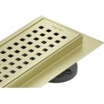 Mexen Flat M08 линеен сифон 100 см, златисто четкан - 1A25100-15 (1A25100-15)