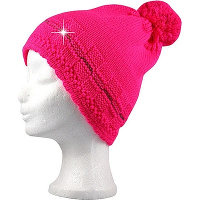 Voxx dívčí pletená čepice Fluence růžová neon