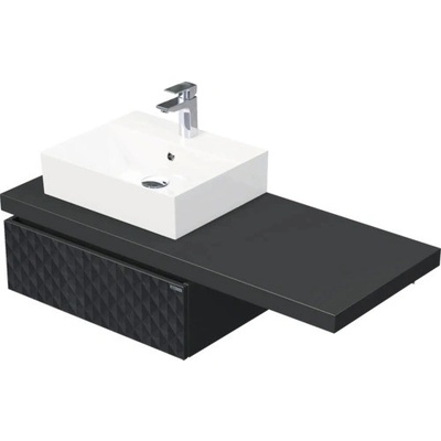 Intedoor DESK 3D černá matná 120,5 x 44,4 x 50,2 cm DE 54 3D 120 L STORM 1Z U129