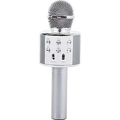 Verk 01377 Karaoke Bluetooth mikrofón 1800mAh strieborná