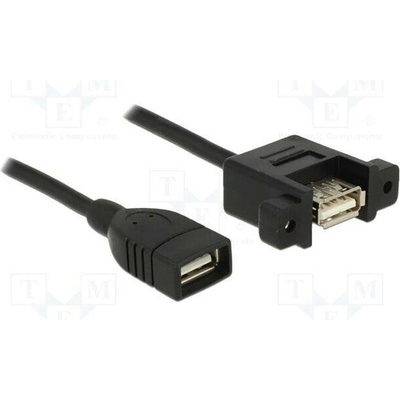 Delock 85460 USB 2.0 USB A zásuvka z obou stran 1m černý