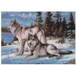 Smart Flamingo Flamingo Line Creative Set Diamond Mosaic 30x40cm Wolves (TSGK70871)