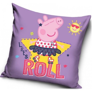 TipTrade Vankúš Prasiatko Peppa na korčuliach 40x40