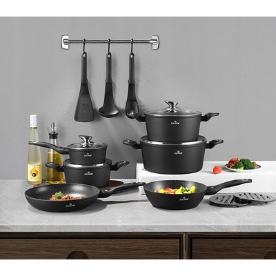 Zilner Sada hrncov BLACK MARBLE 15 ks