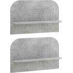 vidaXL Стенен рафт 2 бр. Бетонно сиво 60 x 13.5 x 37.5 cm (8014944)