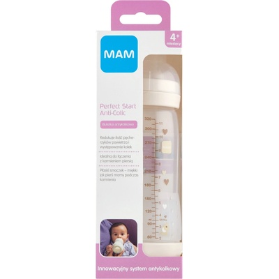 Mam Antikoliková fľaštička Perfect Start Zvieratká smotanová 320 ml