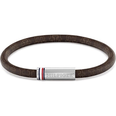 Tommy Hilfiger Hnědý pánský náramek z umělé kůže Printed Cord 2790703