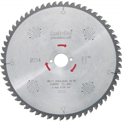 Metabo Pílový kotúč HW/CT 305x30, 60 WZ 5°neg
