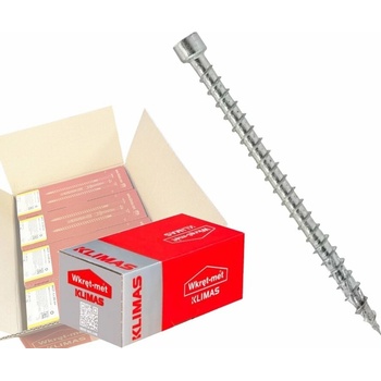 Klimas Wkret-Met TX 6x100mm - 1 Kartón (8x100 ks) - Skrutky / Vruty do dreva s valcovou hlavou, WKFC