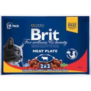 Brit Premium Cat Meat Plate Multipack 4x100 g