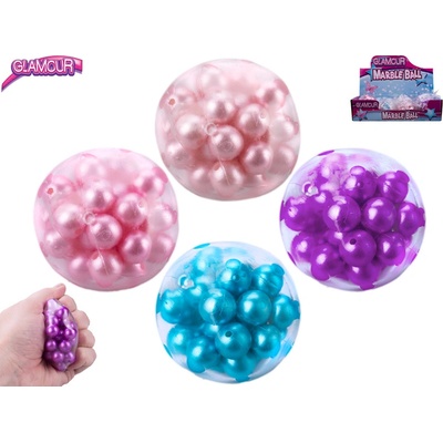 Glamour Antistresový míček s křupajícími kuličkami 5 cm Typ 1