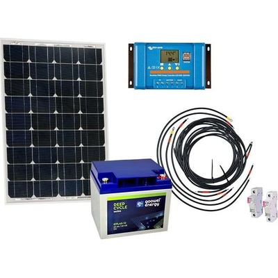 Victron Energy solární sestava pro karavan 55Wp + baterie Goowei 45Ah