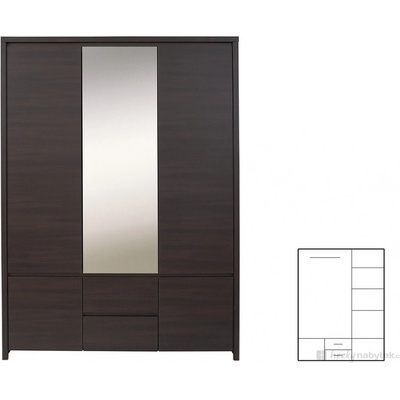 BRW Kaspian SZF5D2S Wenge – Zbozi.Blesk.cz