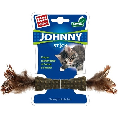 GiGwi Johnny Stick Catnip s oboustrannými peříčky 8 cm