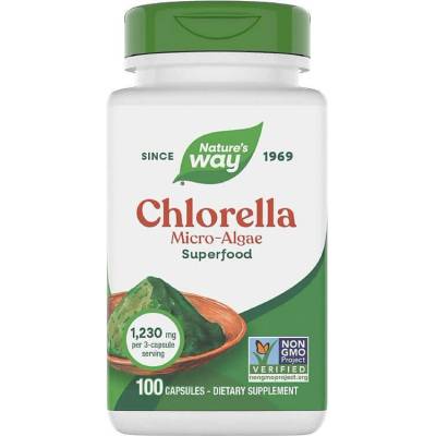 Nature's Way Chlorella, 100 капсули, Nature's Way