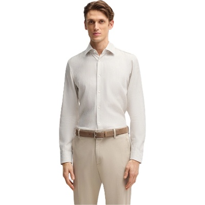 HUGO BOSS Риза с дълъг ръкав Boss Men's H Hank Kent Long Sleeve Oxford Shirt - Beige