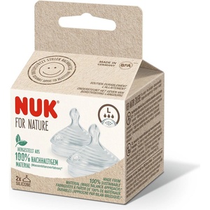 Nuk for NATURE биберон за храна силикон 0+ L, 2бр. Softer (10124027)