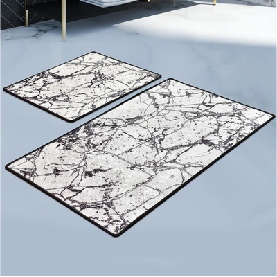 Asir MARBLE biela čierna 60 x 100 cm