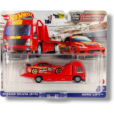 Mattel Hot Wheels Premium Car Culture Team Transport Nissan Silvia and Aero Lift