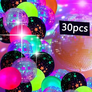  Комплект 30 бр. Светещи неонови балони 30 см