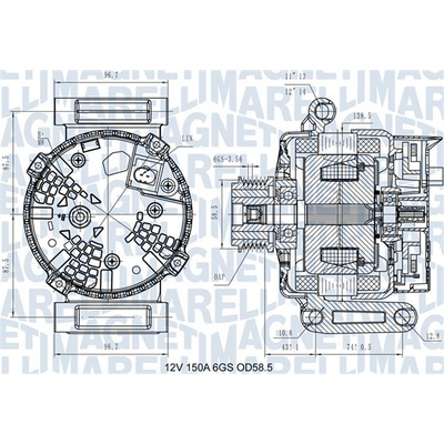 MAGNETI MARELLI Alternátor 063731546110