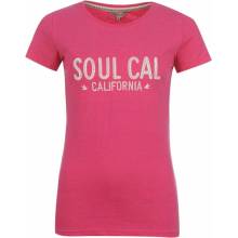 SoulCal Logo T Shirt Ladies Pink Marl