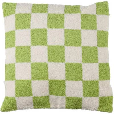 White Label Zeleno-bílý polštář WLL LUX 40x40