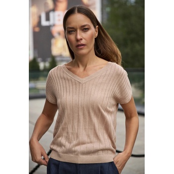 Moodo Суитшърт с къси ръкави бежов Moodo Moodo | Bezhov | ЖЕНИ | XXL