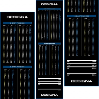 Designa Dart Mat Checkout Koberec k terči Wide