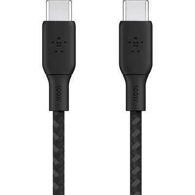 Belkin Кабел Belkin - Boost Charge, braided, USB-C/USB-C, 2 m, черен (CAB014bt2MBK)