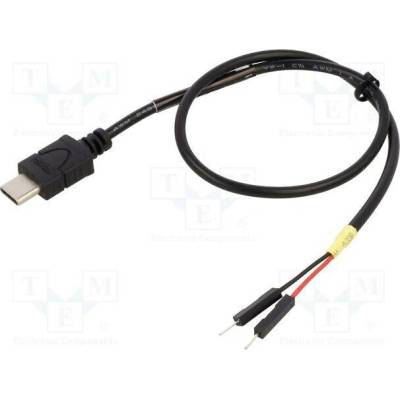 Delock 85420 USB C vidlice kolíkový konektor 1pin x2 0,3m černý