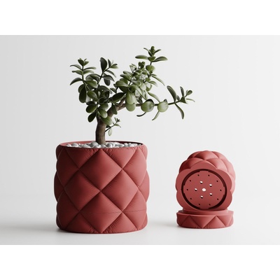 Декоративна саксия Atlanta тъмночервен мат