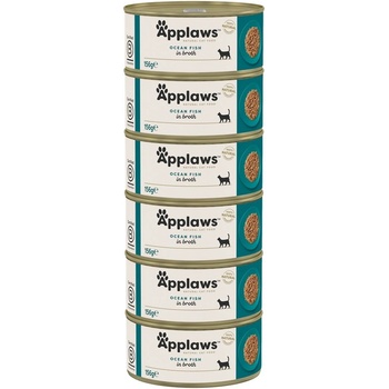 Applaws Консерва за котки с морски риби в бульон 6 x 156 г