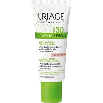 Uriage Hyséac 3-Regul тонизираща глобална грижа, насочена към всички прояви на акне 40 мл