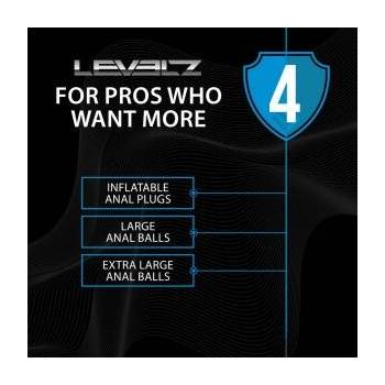 Boss of Toys Levelz Silicone XL Waterdrop Beads 50mm Black - Anatomical Design